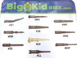 Bigkidbrix Wizarding Wands Pack Accessories for Minifigures -Pick Color!- NEW