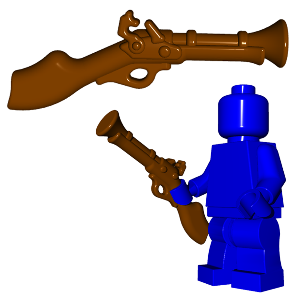 Custom Blunderbuss Weapon for Minifigures -Pick your Color