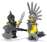 Custom BLADED HELM for Minifigures LOTR Knight King Castle