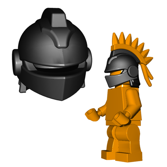 Custom Jousting Helmet and Plume for Castle Minifigures -Pick your Color! NEW