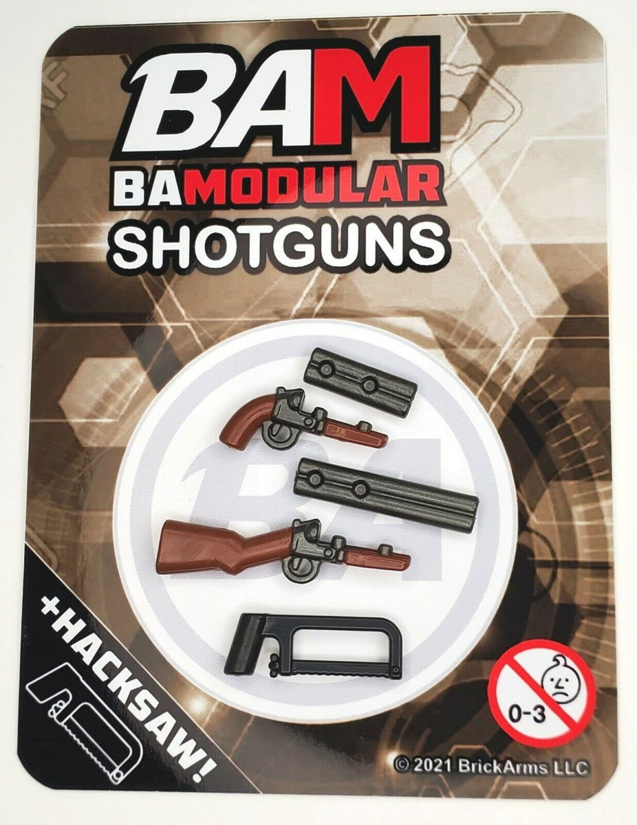 BrickArms MODULAR SHOTGUN Pack for Minifigs NEW Overmolded Nashvegas Bricks