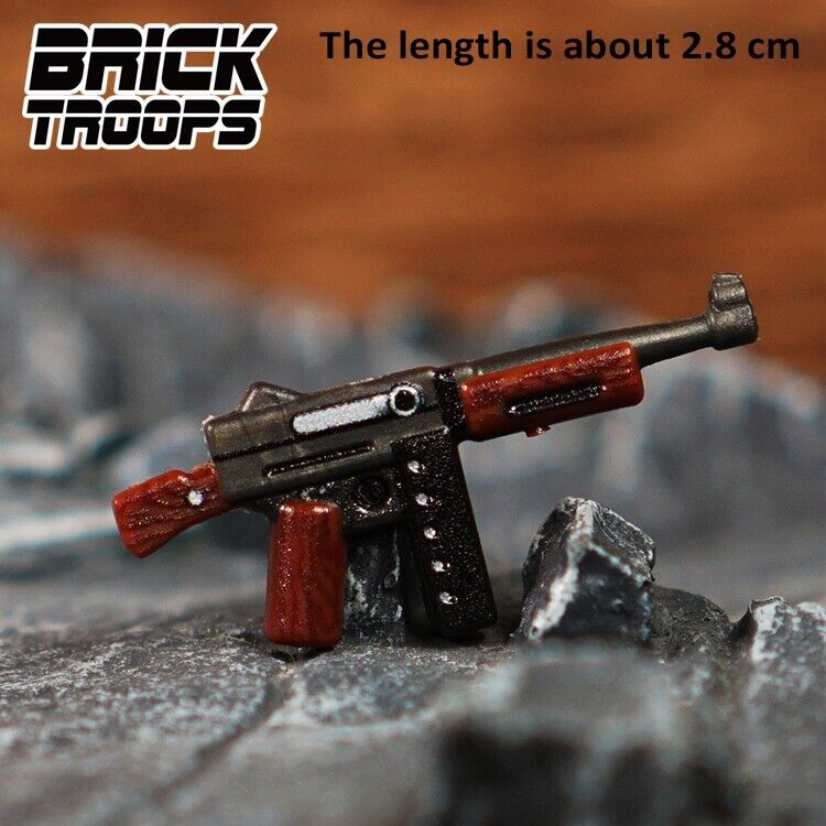 Custom STG-44 Brick Assault Rifle For WWII Minifigures - Compatible With Major Brands