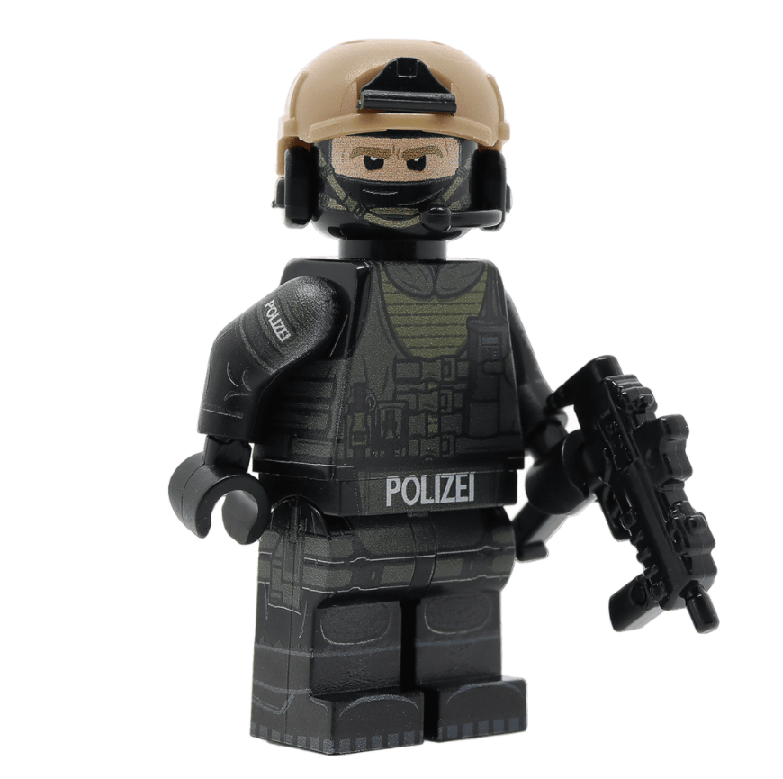 Custom SWAT Team Police Officer Tactical Unit made w/ real LEGO® Minifigure