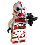 Genuine Lego Phase 2 Clone Shock Trooper Minifigure  w/Blaster -sw1305- 75372 75