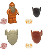 Custom Sage Beard for  Minifigures LOTR Castle Project -Pick your Color!-