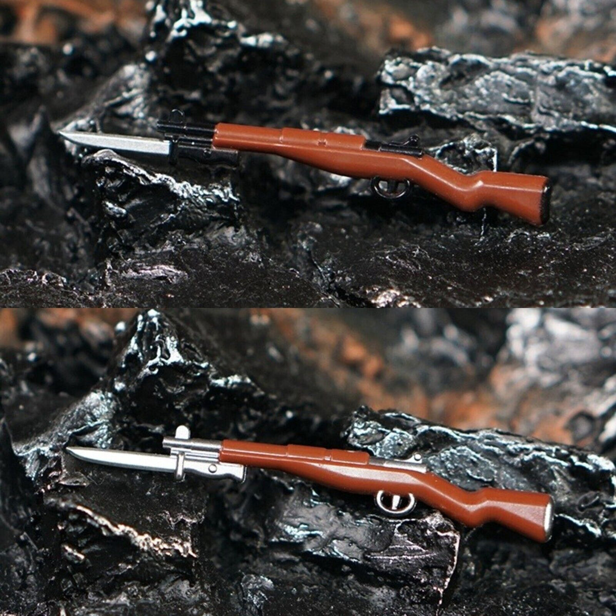 Leyile Caliber Rifle w/Bayonet for Minifigures -Pick Color!- NEW Brick ...