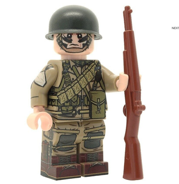 WW2 U.S. Paratrooper Minifigure (Variant 2) - by United Bricks