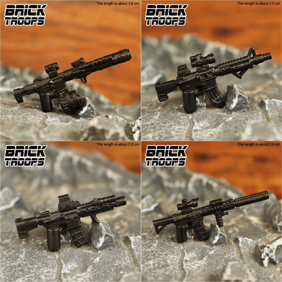 Custom M4 Rifle Variants for Minifigures -Pick Color!-  NEW Brick Troops Leyile