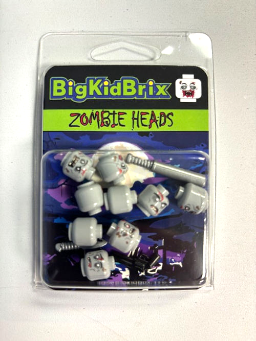 Custom Zombie Heads 9 Pack Printed on Genuine Lego Parts -by BKB