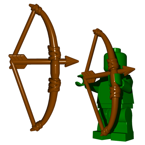 Custom English Longbow Weapon for Minifigures -Pick your Color!- Medieval Castle