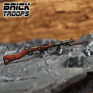 Kar98 Rifle w/Bayonet for Minifigures -Pick Color!-  NEW Brick Troops Leyile