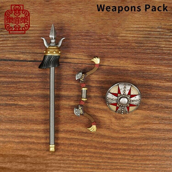 Leyile Custom Kublai Khan Weapons Pack for Minifigures -NEW Shield Bow Spear