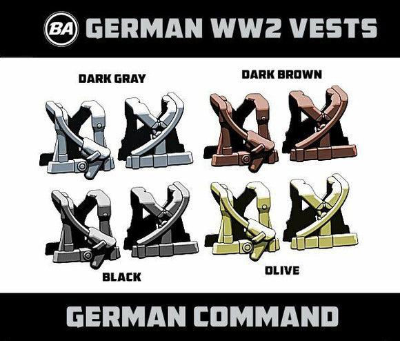 Brickarms WW2 GERMAN COMMAND VEST for  Minifigures -Pick your Color!-