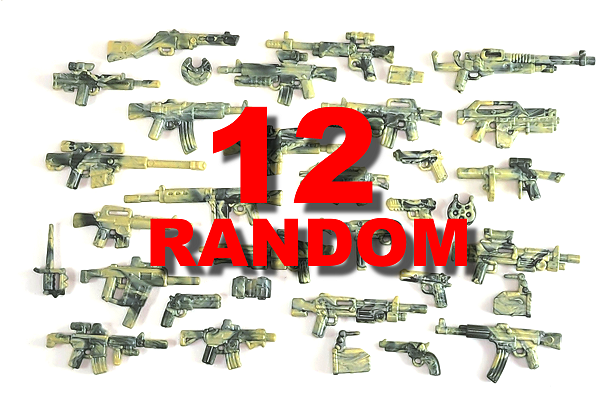 Brickarms Dirty Dozen Camo Gear Pack 12 Random Weapons - for Minifigur ...