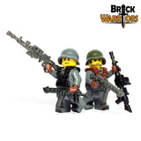 Brickwarriors ITALIAN LMG for Minifigures -Pick color- WWII Military Soldier NEW