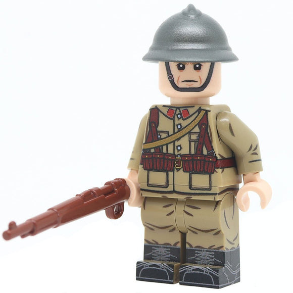 WW2 Belgian Army Soldier Historical  Minifigure - United Bricks