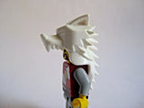 Custom WOLF PELT HELM for  Minifigures Black White or Brown -Castle Viking