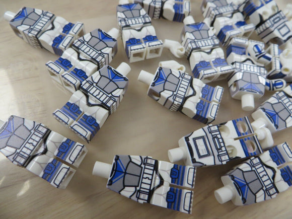 Custom Clone Trooper Fives Minifigure Bodies UV Printed on Genuine Lego Parts