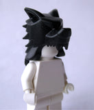 Custom WOLF PELT HELM for  Minifigures Black White or Brown -Castle Viking