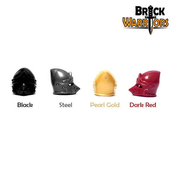 Brickwarriors BASCINET Medieval Helm for Minifigures Knights  -Pick your Color!-