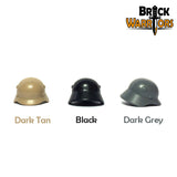 Brickwarriors STAHLHELM Helmet for WWII Minifigures -Pick your Color!-