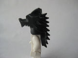 Custom WOLF PELT HELM for  Minifigures Black White or Brown -Castle Viking