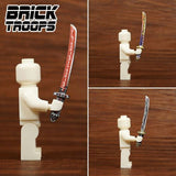 Leyile Custom UV Printed KATANA Swords for Minifigures -Pick Color!-