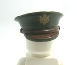 Custom OFFICER HAT for Minifigures -Police Military WWII -Pick Color