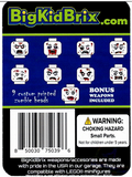 Custom Zombie Heads 9 Pack Printed on Genuine Lego Parts -by BKB