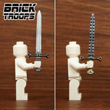 Leyile Custom Knight Sword B for Minifigures -Pick Color!- Castle Weapon