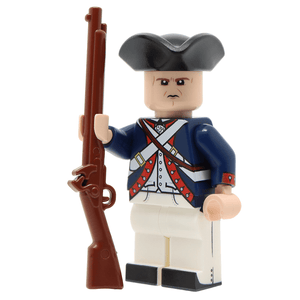 Continental Army Soldier (Revolutionary War) Custom Minifigure  - United Bricks