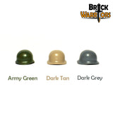 Brickwarriors US M1 Helmet for WWII Minifigures -Pick your Color!-