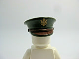 Custom OFFICER HAT for Minifigures -Police Military WWII -Pick Color