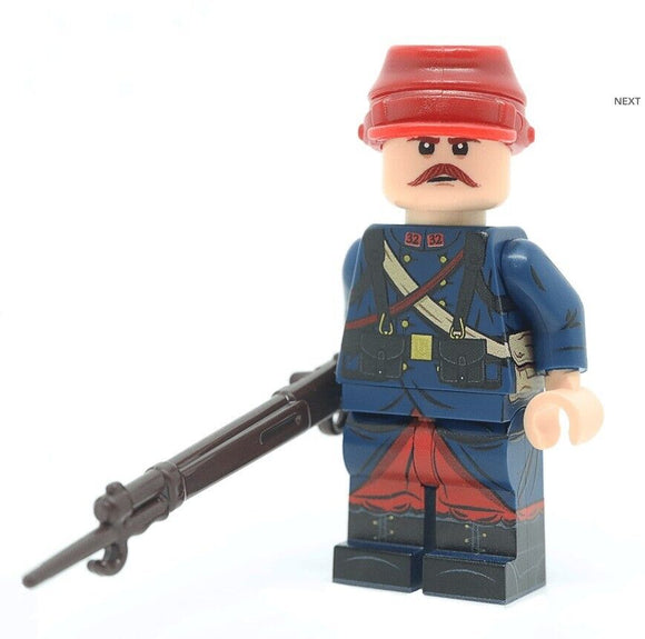 WW1 French Soldier Early War  Minifigure - United Bricks