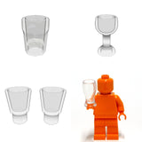 Brickwarriors Glass Beverage Accessories for Minifigures  -Pick your Style!-