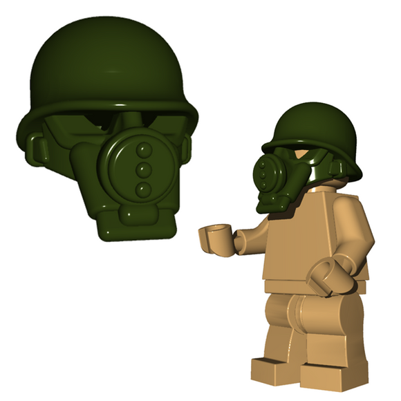 Brickwarriors US GAS MASK Helmet -for Soldier Minifigures-Pick your Color! WWII