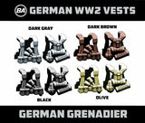 Brickarms WW2 GERMAN GRENADIER VEST for  Minifigures -Pick your Color!-