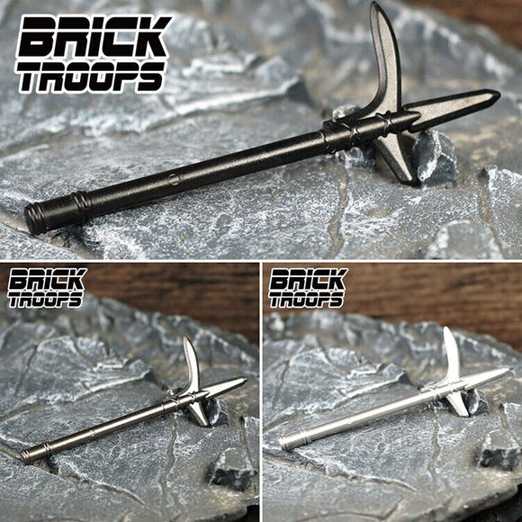 Custom Halberd Weapon for Minifigures -Pick Color!-  NEW Brick Troops Leyile