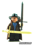 BrickArms Claymore for Minifigures Castle LOTR Templar Knight - Pick Color