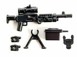 BrickArms M240B-USMC w/PEQ Pintle Bipod + Ammo Can for Minifigures -NEW-