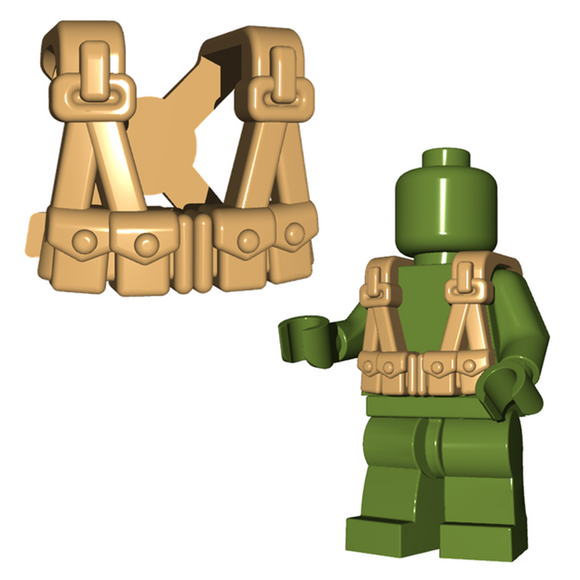 US Infantry SUSPENDERS Accessory for  Minifigures -Pick your Color!-