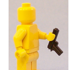 Brickarms M1911 Classic PISTOL for  Minifigures -NEW- LOT OF 2- BLACK