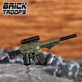 Custom M4 Rifle Variants for Minifigures -Pick Color!-  NEW Brick Troops Leyile