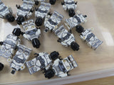 Custom Dark Gray Clone Minifigure Bodies UV Printed on Genuine Lego Parts