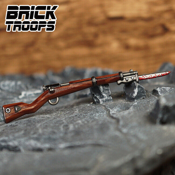Type 38 Rifle w/ Bayonet for Minifigures -Pick Color!-  NEW Brick Troops Leyile