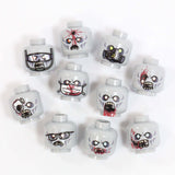 Custom Zombie Minifigure Parts -Printed On Real Lego Minifigure Parts!