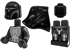 Arealight Mandalorian Executioner Minifigure-Custom Helmet, Cape