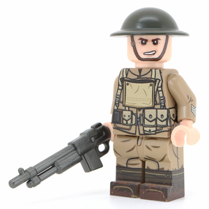 WW1 AEF Soldier BAR Gunner Minifigure - United Bricks 2022 Weekend Blitz