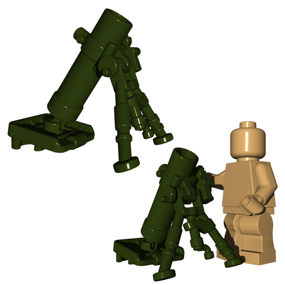 Custom MORTAR Heavy Weapon for Minifigures -Military WWII -Brickwarriors