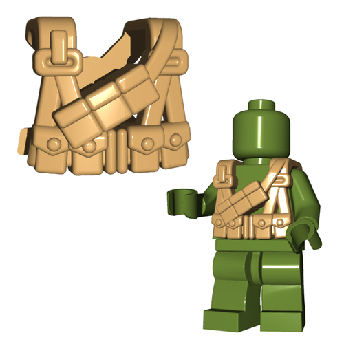 Brickwarriors US GUNNER SUSPENDERS for  Minifigures -Pick your Color!-